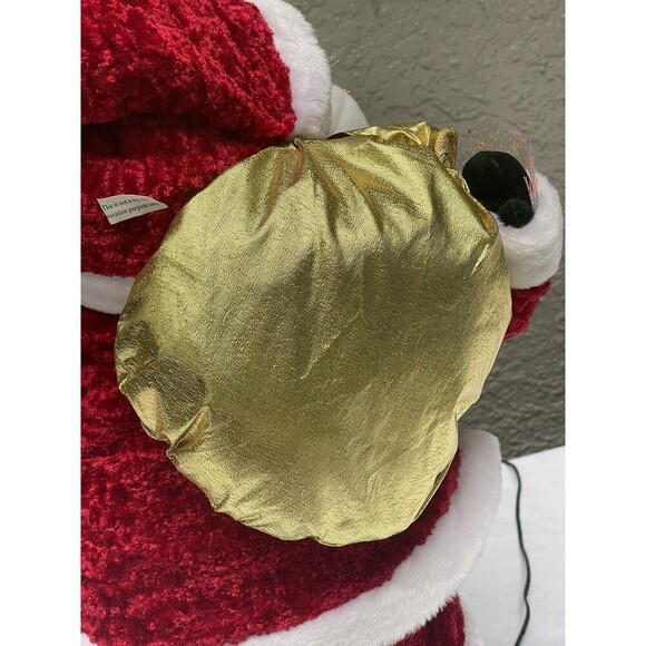 VTG Holiday Seasons Fiber Optic Santa 22” Toy Bag Lights Up Multi Color Tested - Picture 9 of 16
